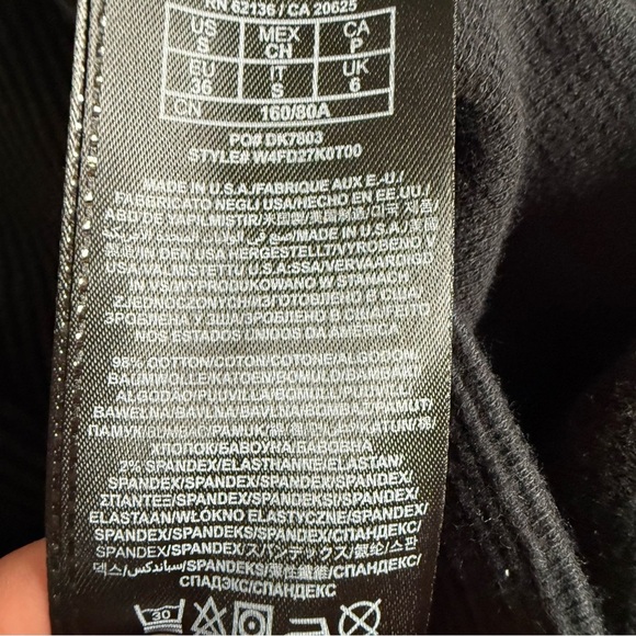 GUESS BLACK ASYMMETRICAL RIBBED FITTED PENCIL SKIRT SIZE SMALL - Picture 5 of 6